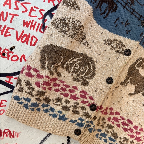 Vintage 90s Northern Reflections Farm Dog Knit Sweater Vest - Picture 4 of 8